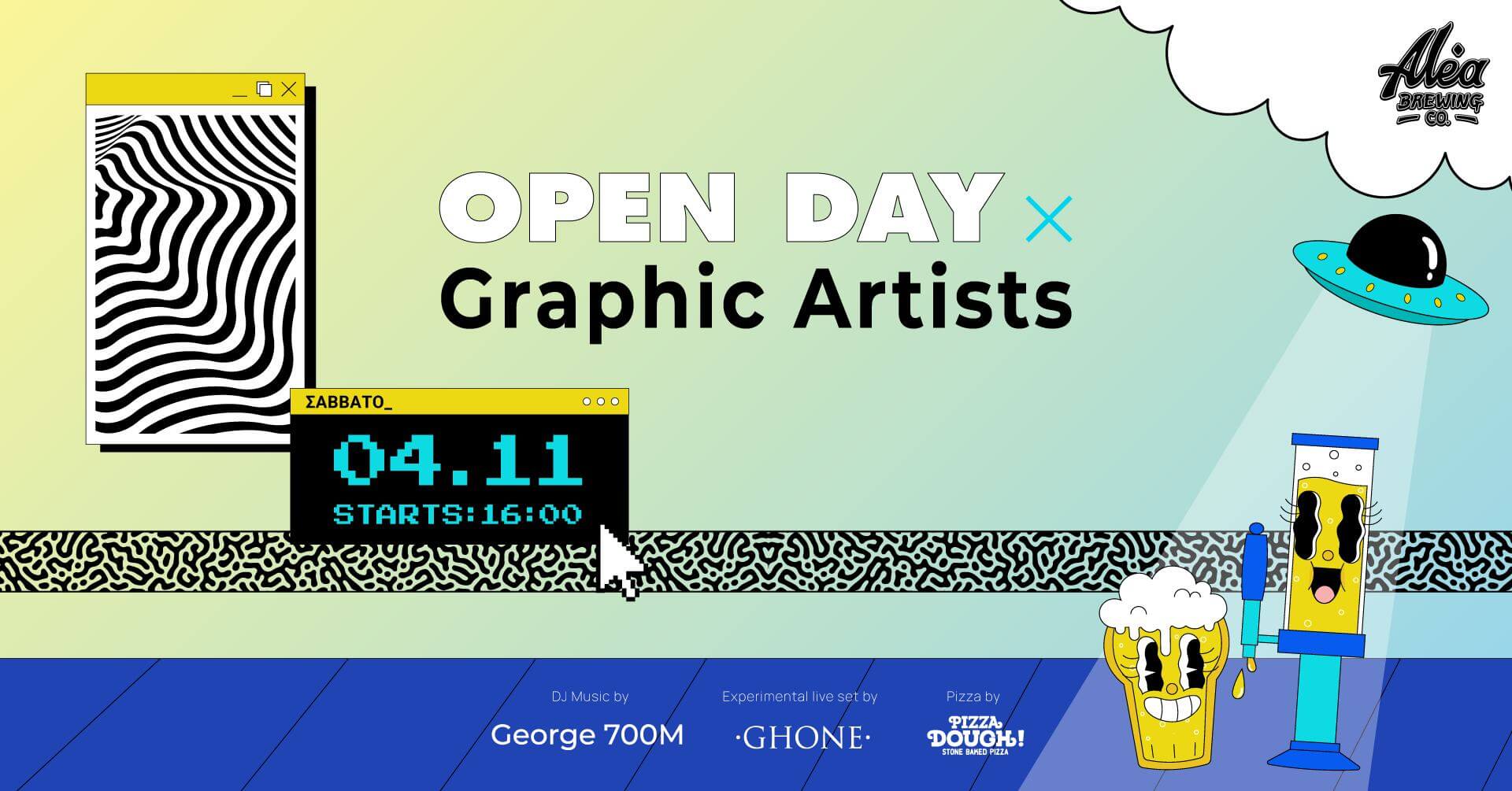 Open Day x Graphic Artist x Alea Brewing Co (Banner)