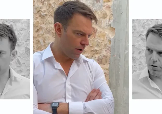 Ο Στέφανος Κασσελάκης στα γραφεία του στον Ταύρο