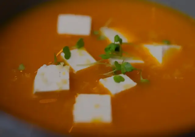 soup in a bowl with cheese