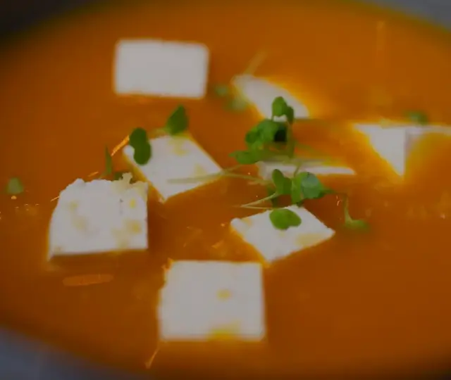 soup in a bowl with cheese